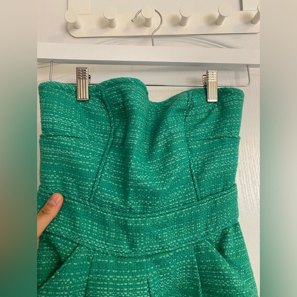 Banana Republic Green Strapless Dress Petite Size 00P - Picture 6 of 10